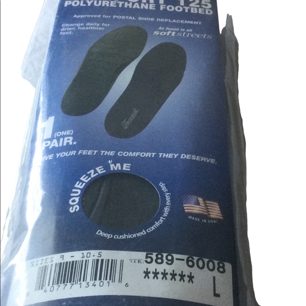 Comfort 125 Polyurethane FOOT BEDS Size L Memory Foam